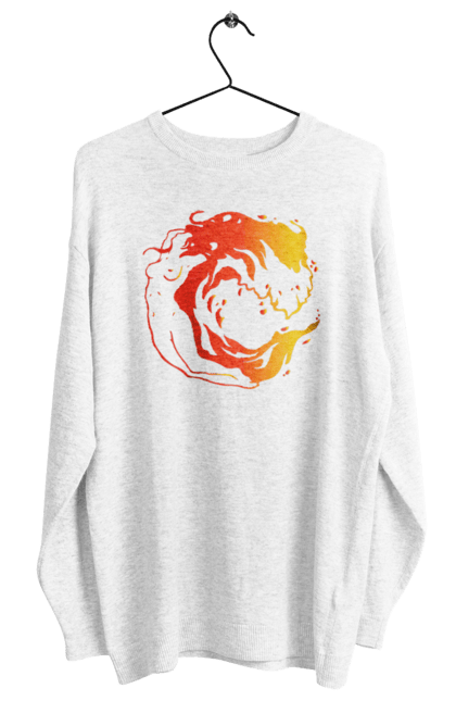 Свитшот женский с принтом Девушка волна. Волна, девушка, море. 2070702