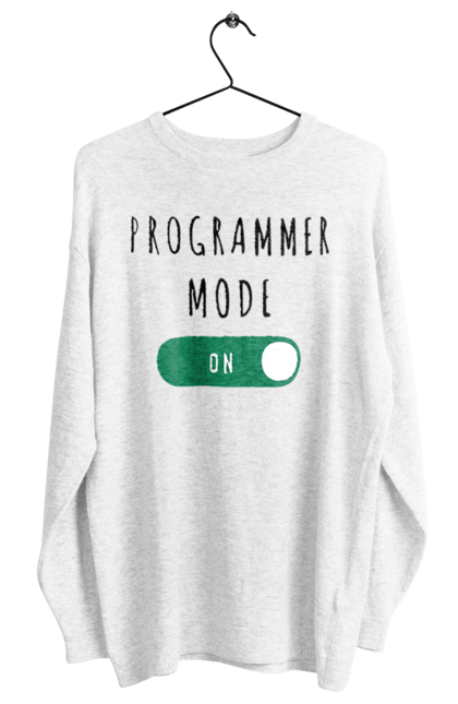 Світшот жіночий з принтом "Режим програміста". Айті, айтішник, для айтішника, для програміста, подарунок айтішнику, подарунок програмісту, програміст, режим програміста, розробник. 2070702