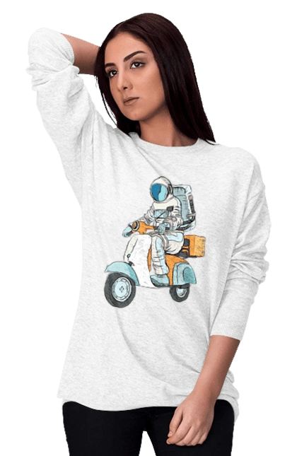 Astronaut on a motorcycle