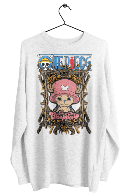 Women's sweatshirt with prints One Piece Tony Tony Chopper. Adventures, anime, fantasy, light novel, manga, one piece, tony tony chopper, tv series. 2070702