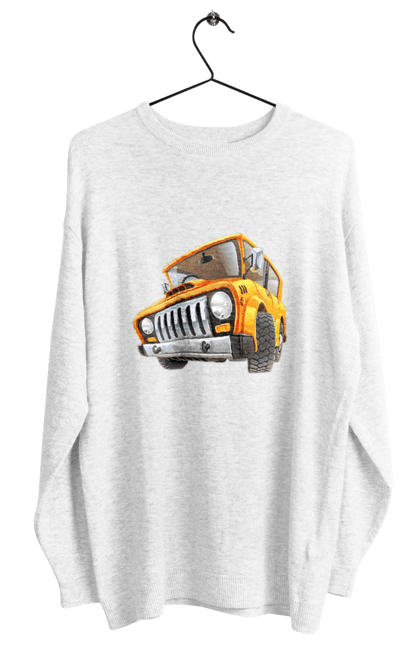 Світшот жіночий з принтом "Вантажівка". Авто, автомобіль, вантажівка, дитячий малюнок, зображення авто. 2070702