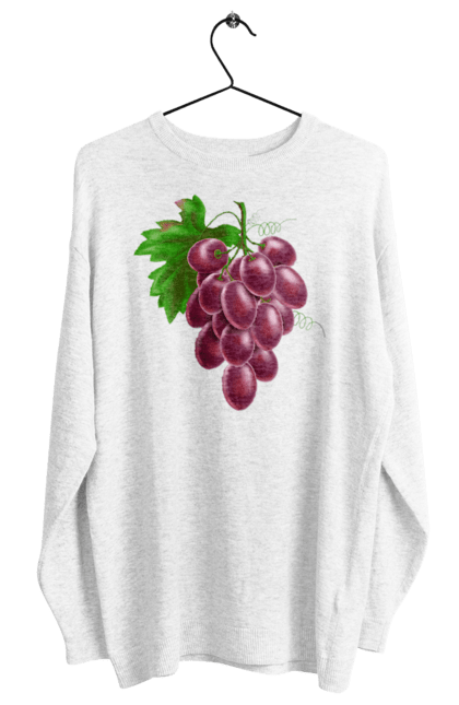 Свитшот женский с принтом Виноград. Виноград, фрукт. 2070702