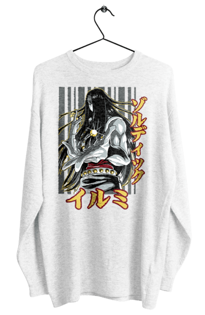 Women's sweatshirt with prints Hunter × Hunter Illumi Zoldyck. Anime, hunter, hunter × hunter, hunter hunter, illumi, illumi zoldyck, manga, zoldyck. 2070702