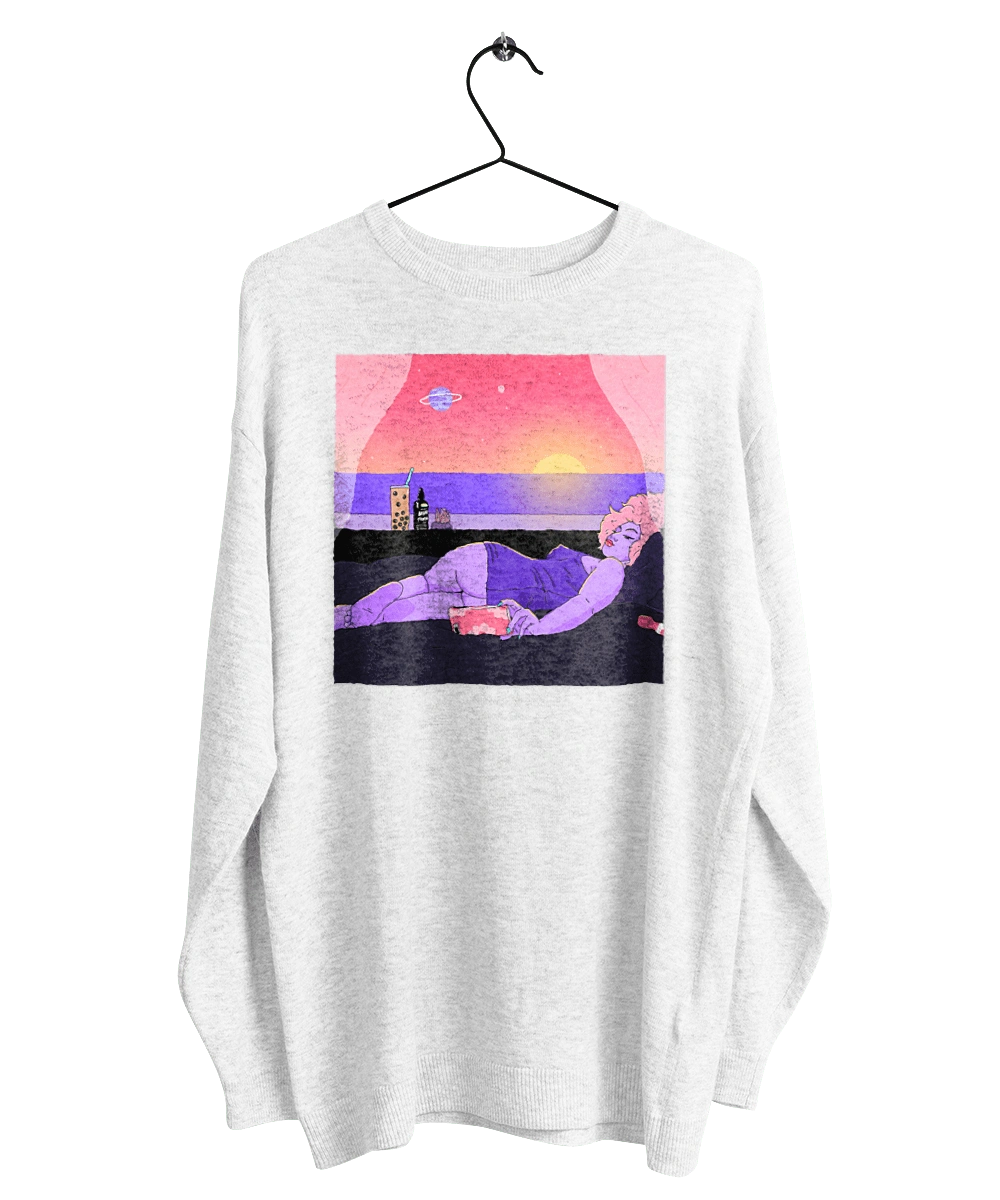 Purple Girl On Vacation