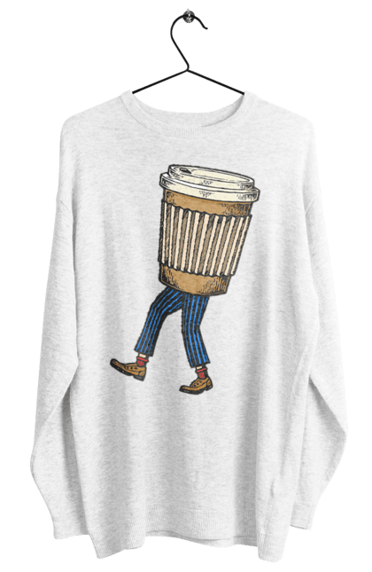 Світшот жіночий з принтом "Людина Кава". Кава. 2070702