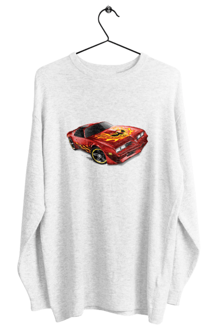 Світшот жіночий з принтом "Машина червона, швидкісна". Їзда, колеса, машина, швидкість. 2070702