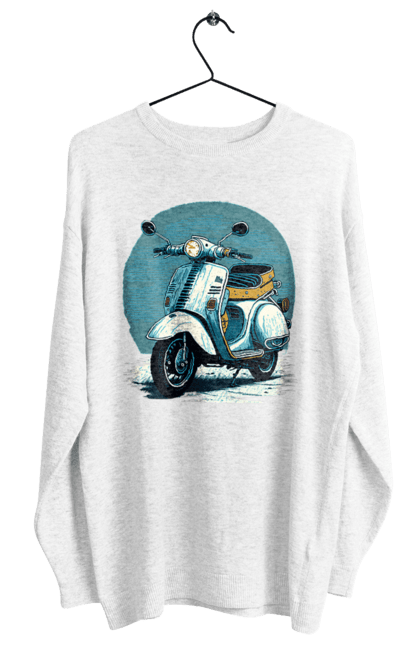 Світшот жіночий з принтом "Мопед". Відпочинок, літо, мопед, скутер, швидкість. 2070702