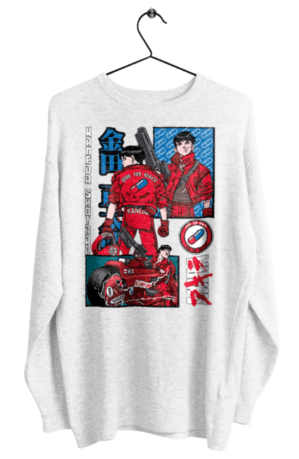 Women's sweatshirt with prints Akira Shotaro Kaneda. Akira, anime, cyberpunk, manga, shotaro kaneda. 2070702