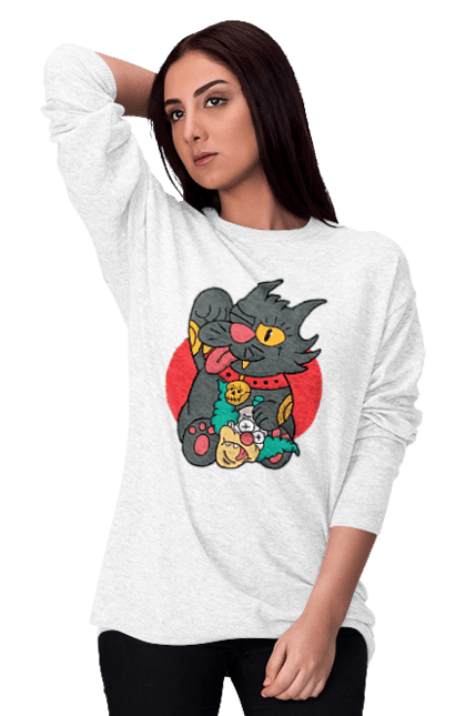 Women`s sweatshirt with prints The Simpsons Krusty the Clown. Clown, krusty, krusty the clown, simpsons. 2070702