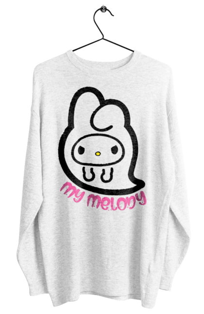 Women's sweatshirt with prints Hello Kitty My Melody. Brand, character, ghost, halloween, hello kitty, my melody. 2070702