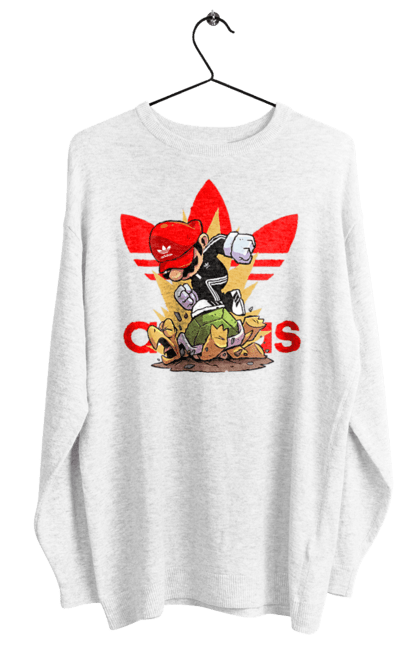 Women's sweatshirt with prints Adidas Mario. Adidas, character, game, mario, mario bros, nintendo, super mario bros. 2070702