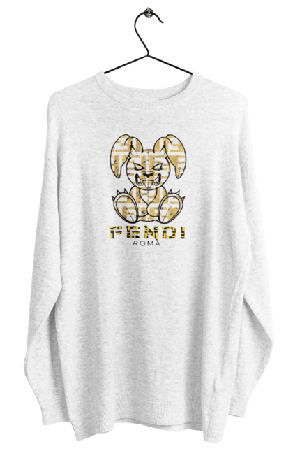 Світшот жіночий з принтом "Fendi". Fendi, бренд, будинок моди, заєць, італія, люкс, мода, одяг, сумка, фенді. 2070702