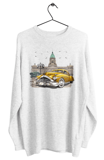 Світшот жіночий з принтом "Автомобіль та архітектура модерн". Автомобіль, архітектура, модерн. 2070702