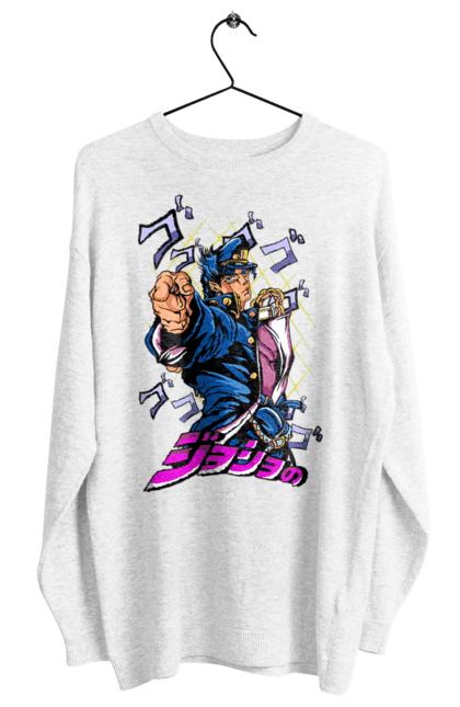 Women's sweatshirt with prints JOJO Jotaro. Anime, jojo, jojo`s bizarre adventure, jojo’s bizarre adventure, jotaro, jotaro kujo, manga. 2070702