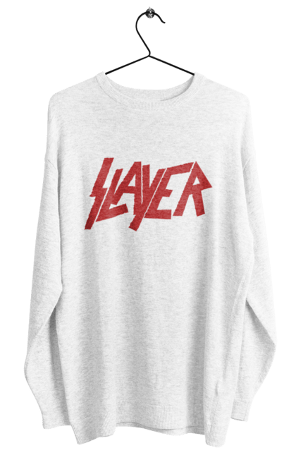 Women's sweatshirt with prints Slayer. Groove metal, group, metal band, music, nu metal, scull, slayer, speed metal, thrash metal. 2070702