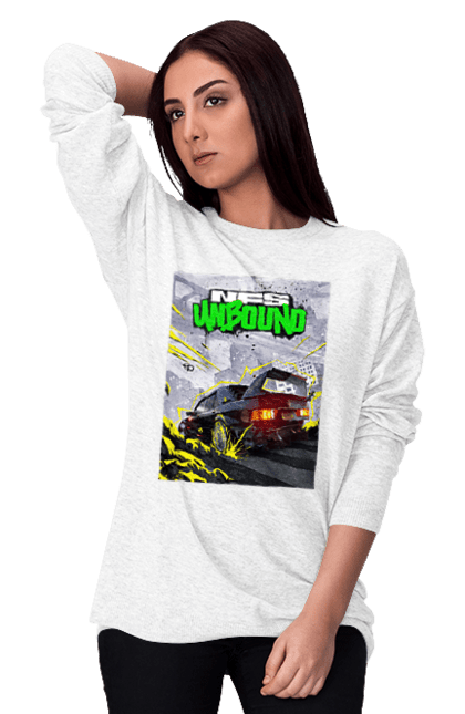 Світшот жіночий з принтом "Need for Speed Unbound". Heat, need, need for speed, nfs, speed, unbound, нид, нфс, спид, фор. 2070702