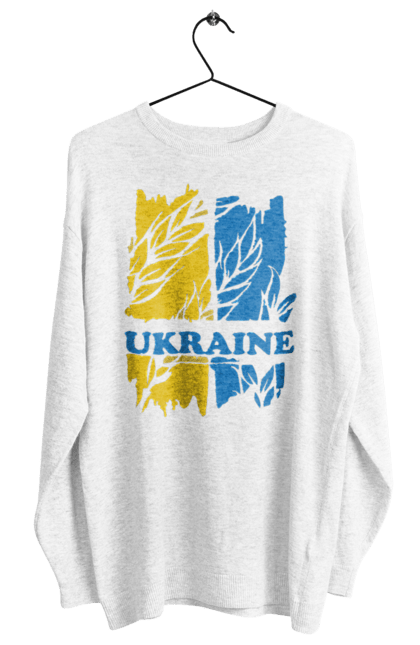 Women`s sweatshirt with prints Ukraine ears of wheat. Ears of wheat, symbol of ukraine, ukraine, ukrainian symbols. 2070702