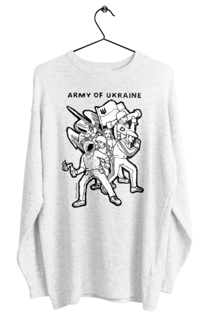 Світшот жіночий з принтом "Army of Ukraine". Война, патриот, символіка, ссу, украина. Neivanmade