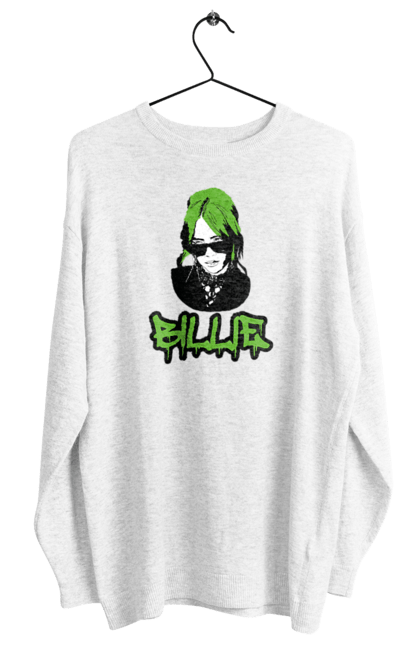 Світшот жіночий з принтом "Billie Eilish". Активістка, біллі айліш, мизукант, права, співачка, тварини. 2070702