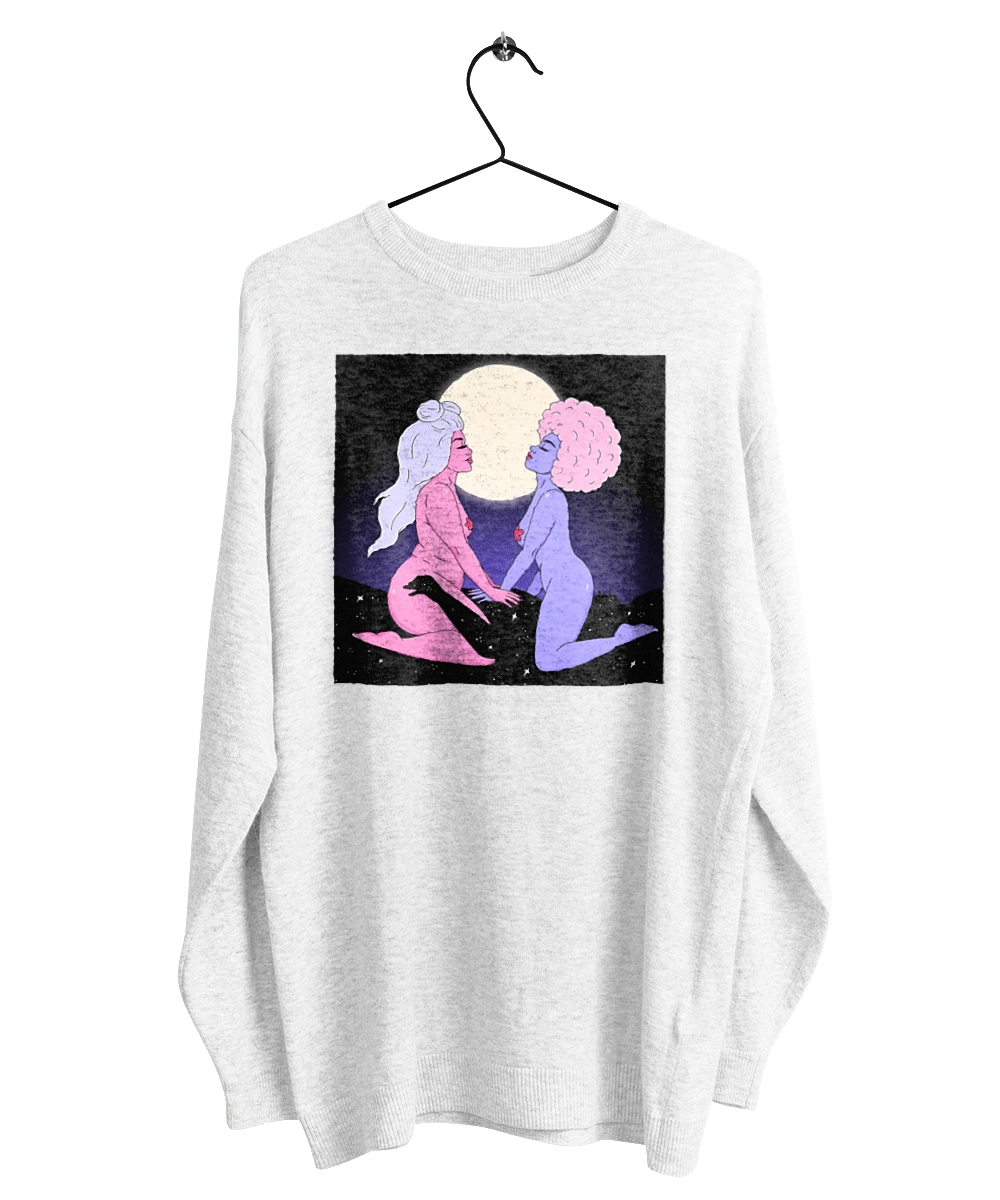 Two Aliens And The Moon