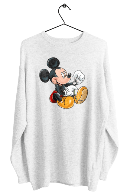 Women's sweatshirt with prints Mickey Mouse. Cartoon, disney, mickey, mickey mouse. 2070702