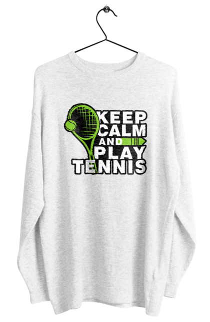 Світшот жіночий з принтом "Keep Calm And Play Tennis". Keep calm, великий теніс, зберігай спокій, спорт, теніс, тенніс. aslan