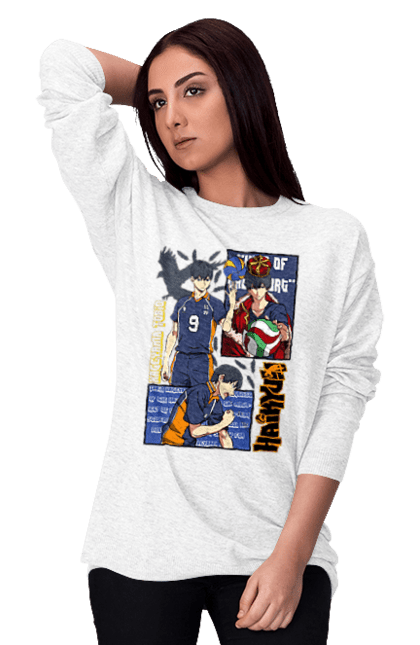 Women's sweatshirt with prints Haikyu!! Tobio Kageyama. Anime, haikyu, kageyama, manga, sports anime, tobio kageyama, volleyball. 2070702