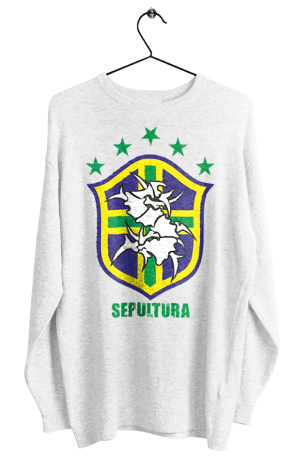 Women's sweatshirt with prints Sepultura. Death metal, det metal, groove metal, group, metal, music, rock, sepulture, thrash metal, trash metal. 2070702