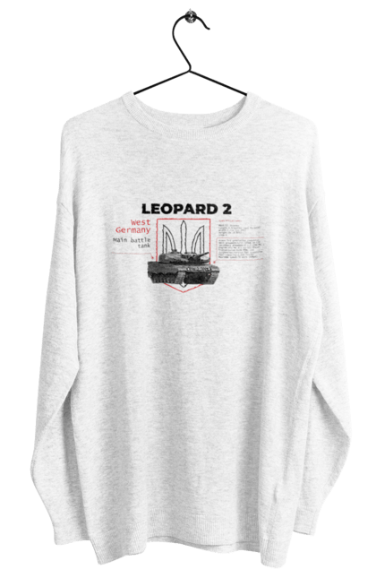 Світшот жіночий з принтом "Leopard 2 англійська". Leopard 2, залужний, зброя, танк. 2070702