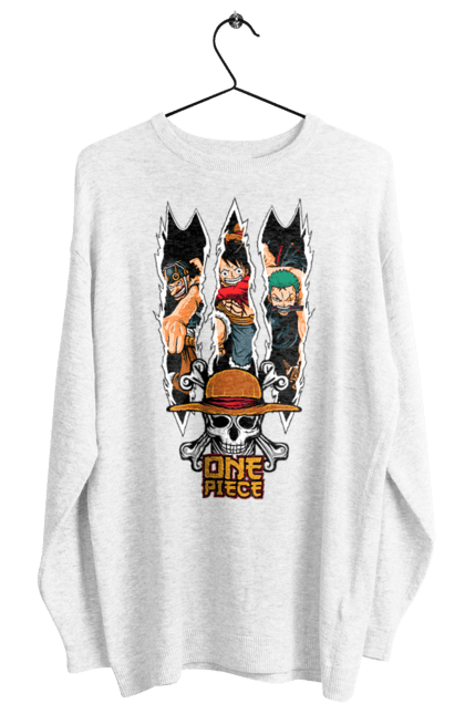 Світшот жіночий з принтом "Ван Піс Луффі". Luffy, one piece, аніме, ван піс, великий куш, луффі, манга, монки де луффі, пірати. 2070702