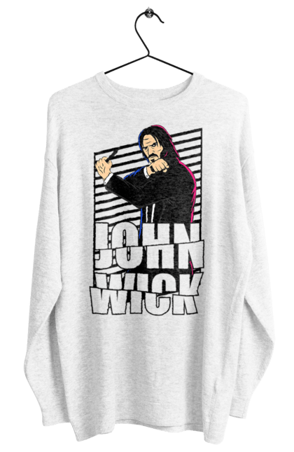 Women's sweatshirt with prints John Wick. Action movie, john wick, keanu reeves, killer, movie. 2070702