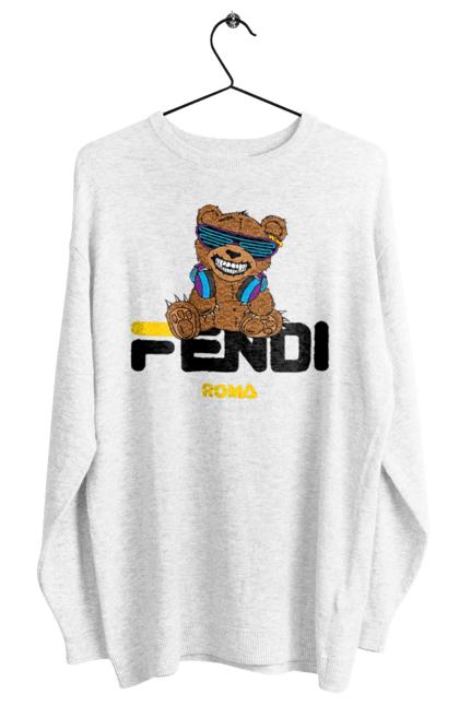 Світшот жіночий з принтом "Fendi". Fendi, бренд, будинок моди, ведмедик, італія, люкс, мода, одяг, сумка, фенді. 2070702