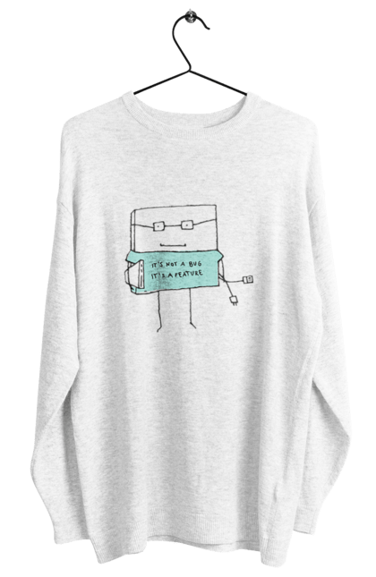 Світшот жіночий з принтом "Це не баг це фіча". Angular, c, css, html, it, javascript, jquery, php, python, react, svelt, vue, айтишник, айті, гумор, код, кодувати, прогер, програміст, програмісти, ти ж, ти ж програміст, тиж програміст. 2070702