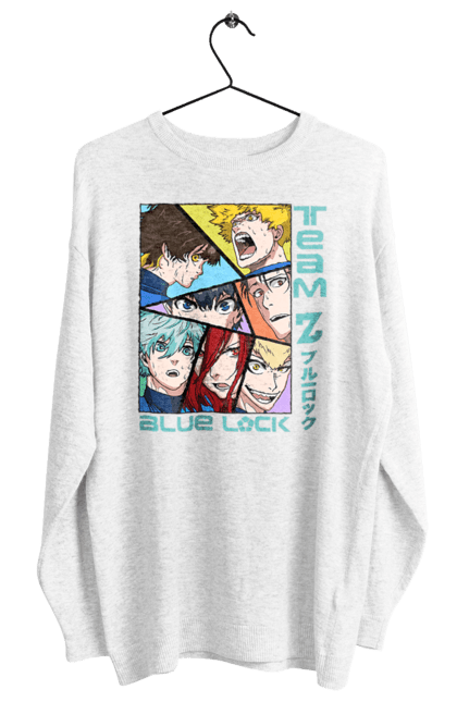 Women's sweatshirt with prints Blue Lock. Anime, blue lock, blue prison, manga, sport, sports anime. 2070702