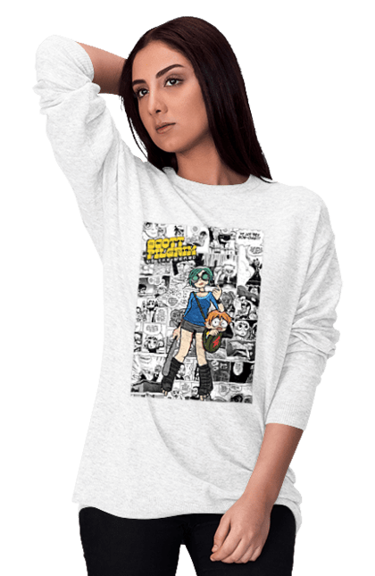 Світшот жіночий з принтом "Скотт Пілігрим". Драма, екшн, комедія, комікс, скотт пілігрим, фантастика. ART принт на футболках