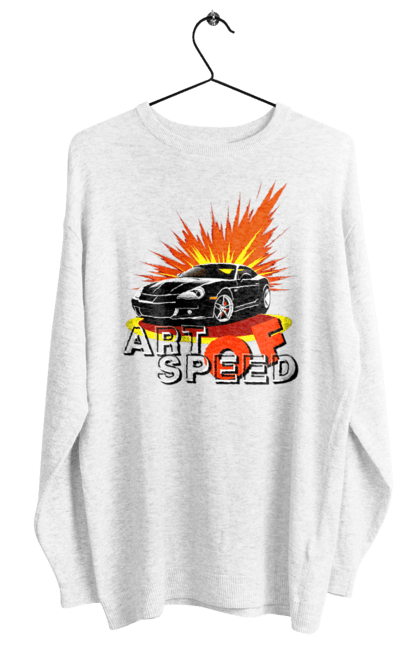 Світшот жіночий з принтом "Швидкість". Авто, автомобіль, гонка, швидкість. 2070702