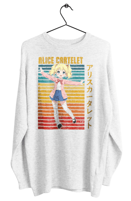 Women's sweatshirt with prints Kiniro Mosaic Alice Cartelet. Alice, alice cartelet, anime, gold mosaic, kiniro mosaic, kinmoza, manga. 2070702