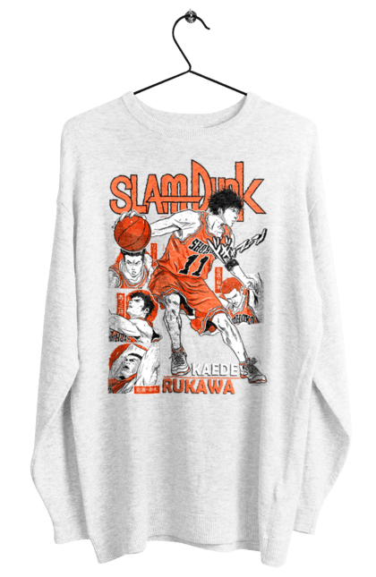 Women's sweatshirt with prints Slam Dunk Kaede Rukawa. Anime, basketball, comedy, kaede rukawa, manga, school, shonen, slam dunk, sports anime. 2070702