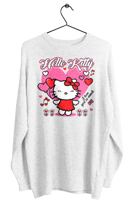 Світшот жіночий з принтом "Хелло Кітті". Hello kitty, бренд, кіт, кошеня, персонаж, хелло кітті. 2070702