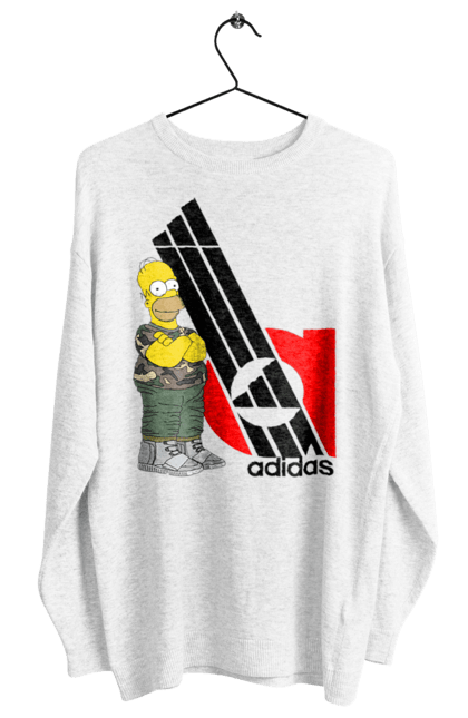 Women's sweatshirt with prints Adidas Homer. Adidas, animated series, homer, simpson, tv series. 2070702