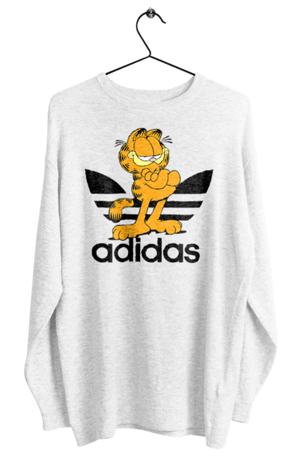 Світшот жіночий з принтом "Adidas Гарфілд". Adidas, garfield, адідас, гарфілд, голод, кінокомедія, кіт, комедія, фільм. 2070702