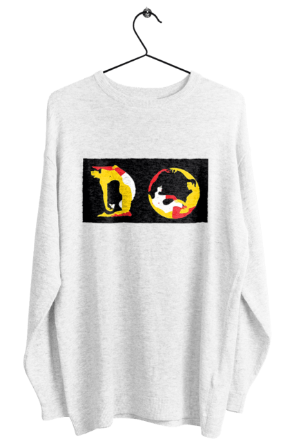 Women`s sweatshirt with prints Stretching For An Adult. Poses, stretching. 2070702