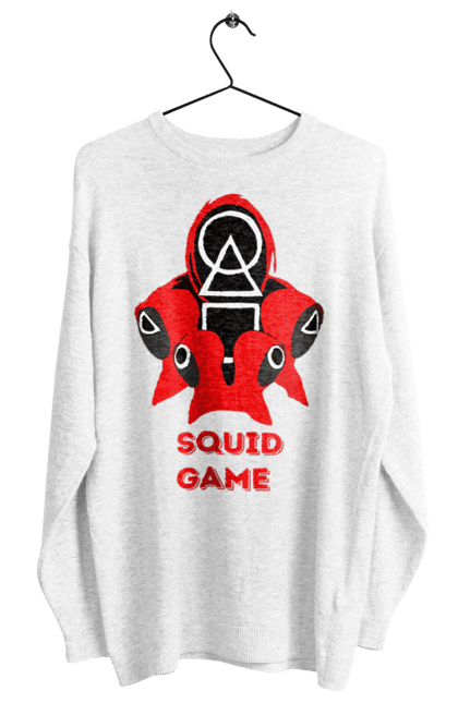 Світшот жіночий з принтом "Squid game1". Гра в кальмара, кальмар, серіал, фільм. CustomPrint.market