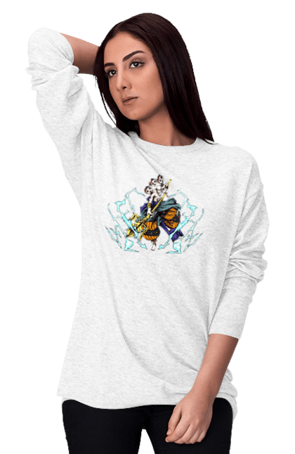 Women's sweatshirt with prints One Piece Enel. Anime, enel, god, manga, one piece, straw hat pirates. 2070702