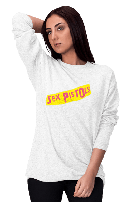 Women's sweatshirt with prints Sex Pistols. Group, music, punk, punk revolution, punk rock, rock, sex pistols. 2070702