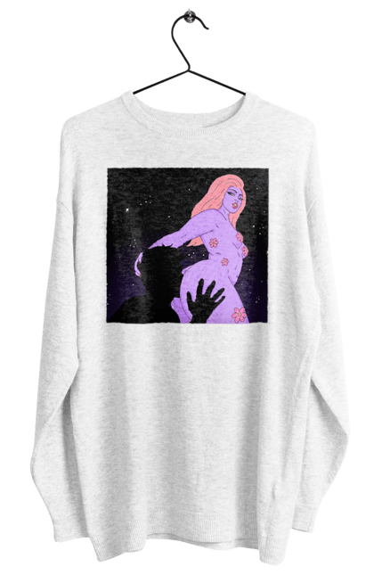 Women`s sweatshirt with prints Purple Girl. Body, girl. 2070702