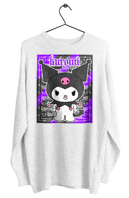 Women's sweatshirt with prints Hello Kitty Kuromi. Anime, character, hello kitty, kuromi, my melody, sanrio. 2070702