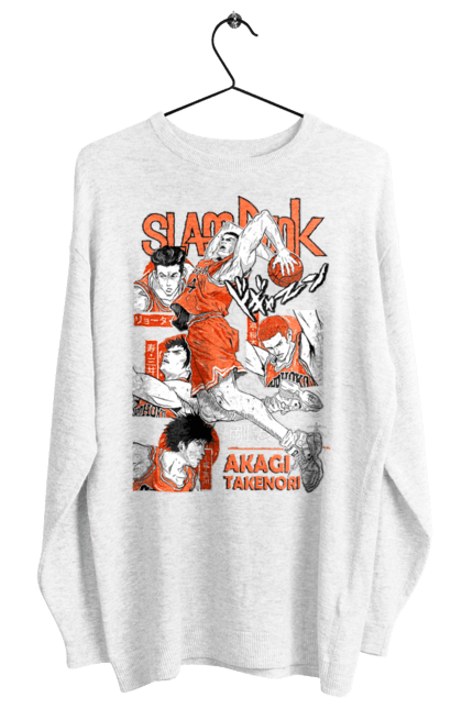 Women's sweatshirt with prints Slam Dunk Takenori Akagi. Anime, basketball, comedy, manga, school, shonen, slam dunk, sports anime, takenori akagi. 2070702