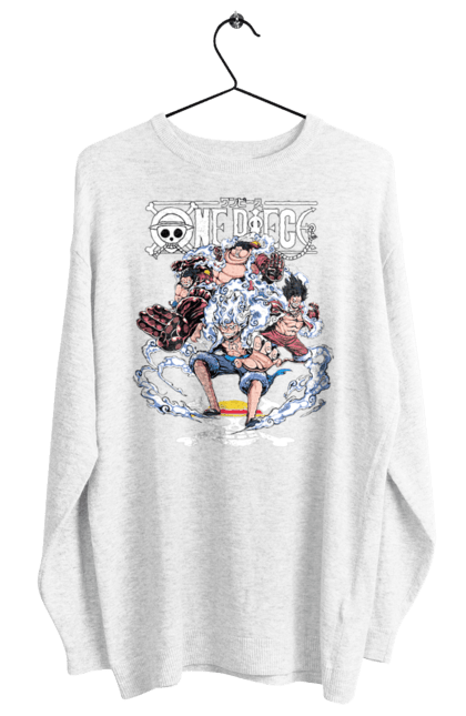 Women's sweatshirt with prints One Piece Luffy. Anime, luffy, manga, monkey de luffy, one piece, pirates. 2070702