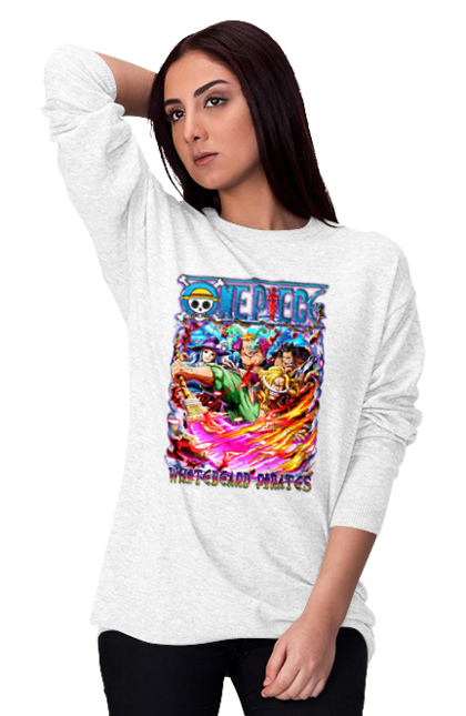 Women's sweatshirt with prints One Piece Edward Newgate. Anime, edward newgate, manga, one piece, straw hat pirates, whitebeard. 2070702